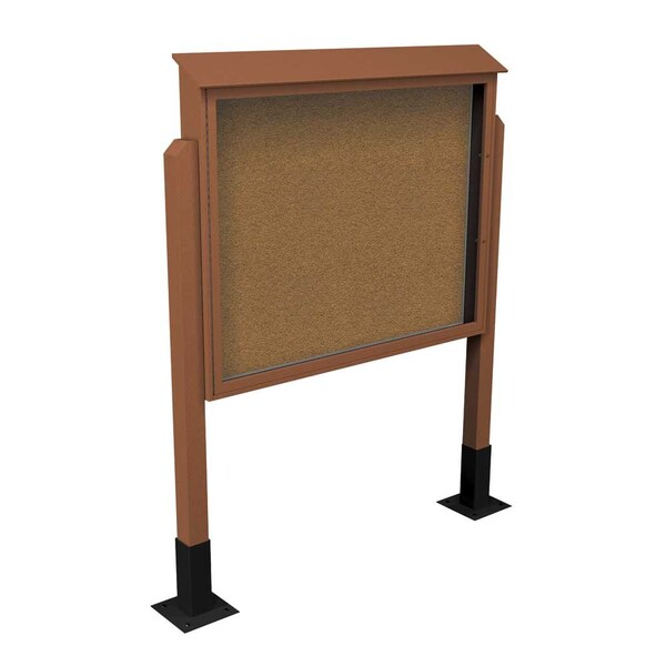 Sliding Door Indoor Enclosed Corkboard, 4